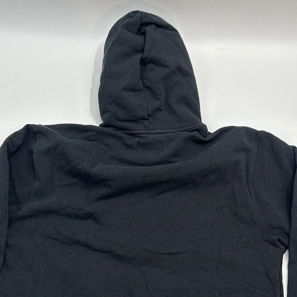 VTG Jordan Flight Hoodie Mens L Pullover Fleece Black EUC Center Chest Logo Fade